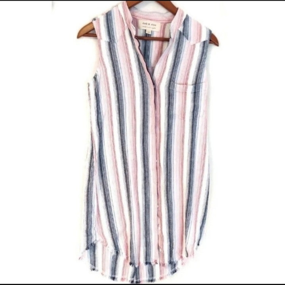 CLOTH & STONE Striped "Fray" Dress XS - Picture 2 of 5